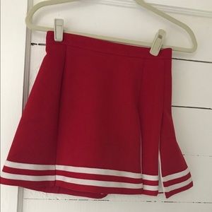 Vintage Red & White Cheer Skirt